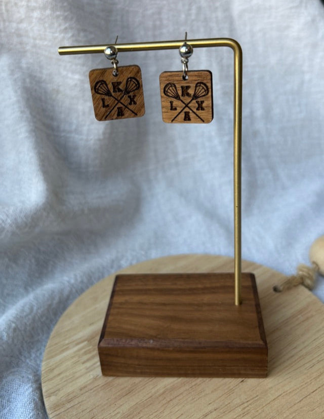 Customized Lax Square Earrings