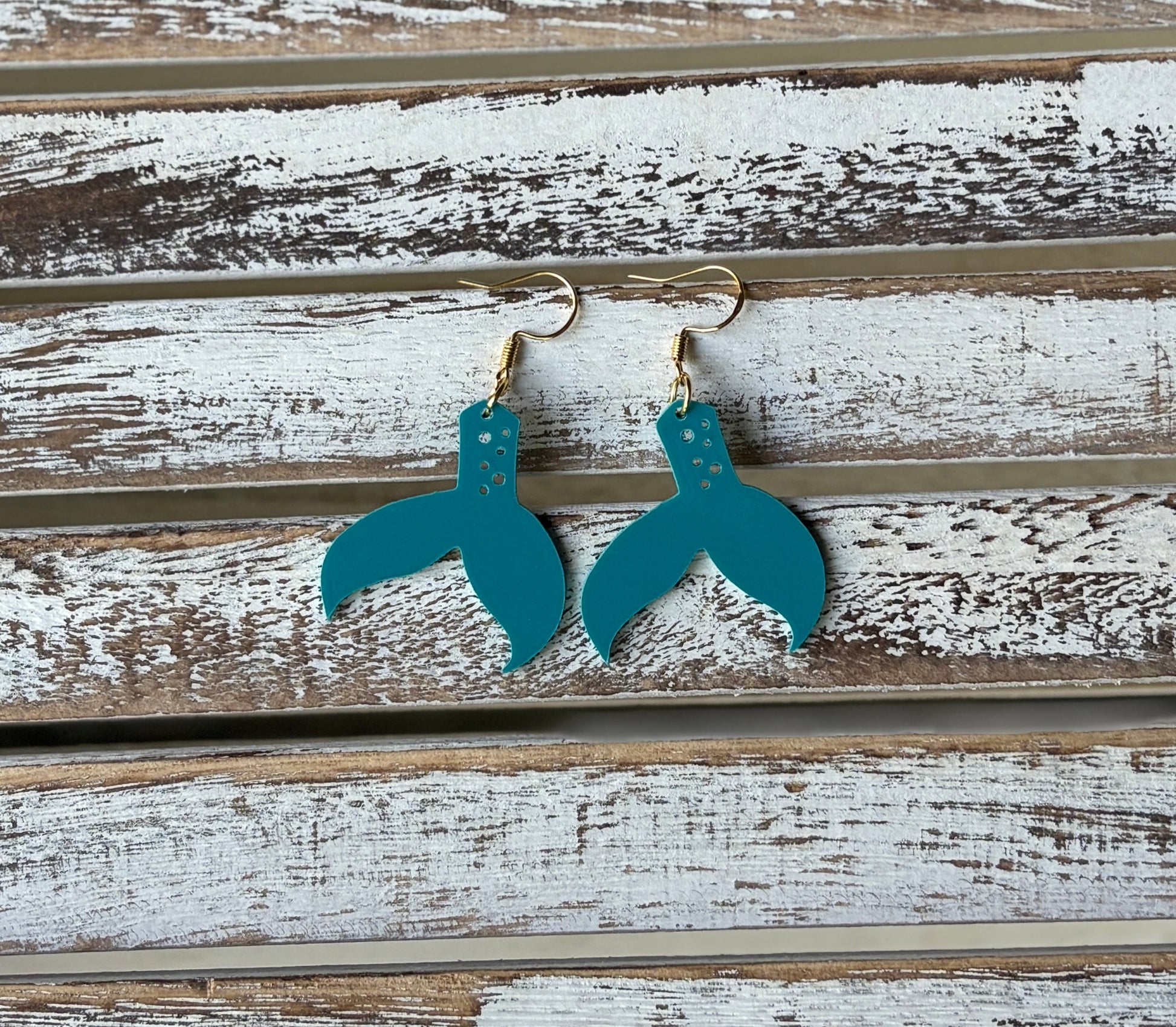 Acrylic Mermaid Dangle Earrings, Customizable hardware and color