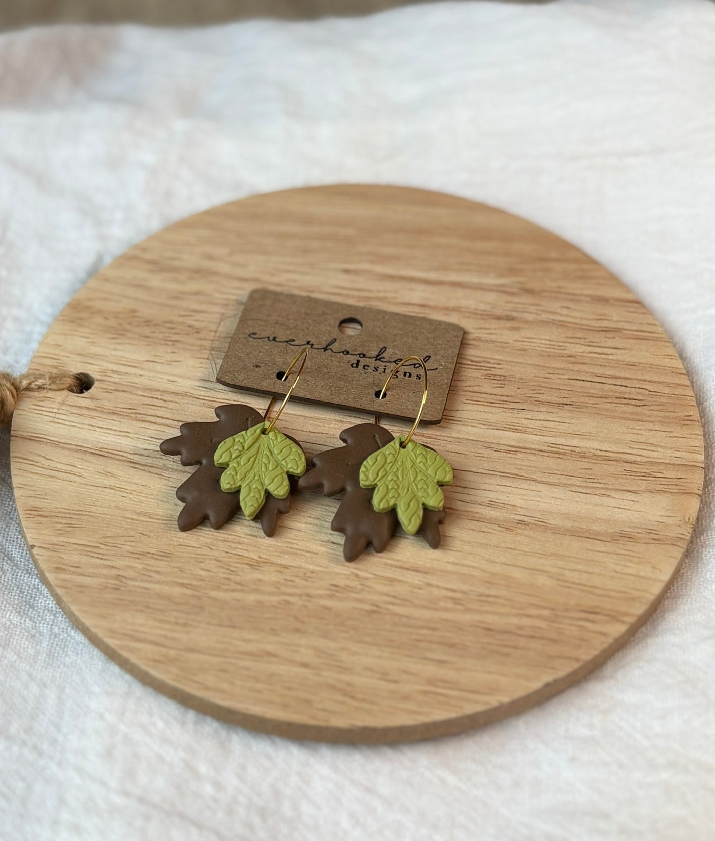 Limited Edition Oak Leaf Hoop Earrings