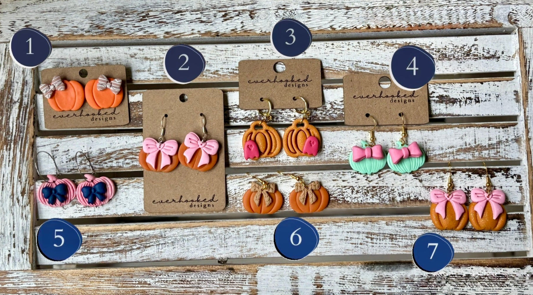 Cottage core style pumpkin earrings