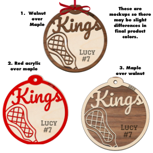 Custom Kings Lacrosse Ornament
